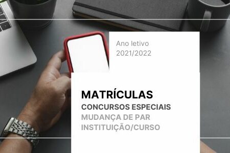 Matrículas Concursos Especiais e Mudança Par Instituição/Curso