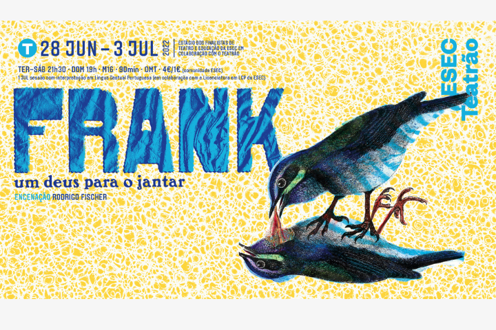 Alunos finalistas de Teatro e Educação apresentam “FRANK, um deus para o jantar” na OMT